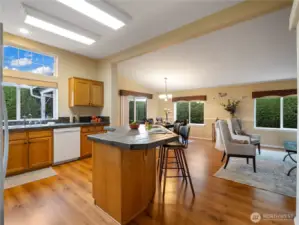 So much room to work, cook and entertain in this open concept home.