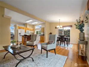 Space and light plays nicely together in this room.