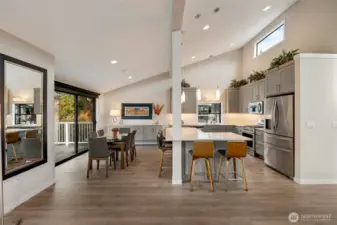 Remodeled kitchen.