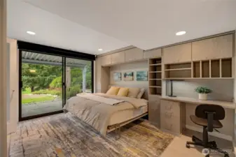 4th bedroom. Murphy-bed closet system stays.