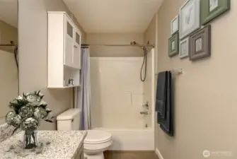 Hall Bathroom - Image virtually staged