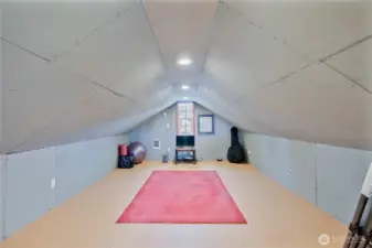Finished loft area above Garage