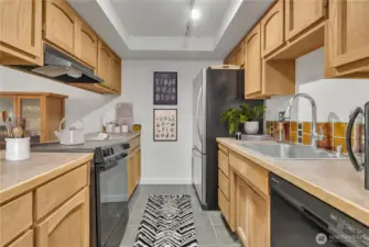 Kitchen virtually staged