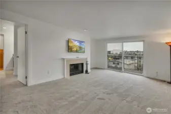 Living room fireplace