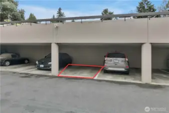 dedicated parking spot