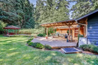 Another view of the gazebo and covered deck.
