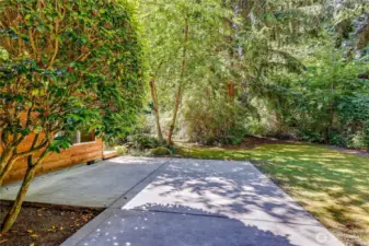 The back patio off of the primary bedroom.