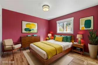 Virtually staged bedroom 2