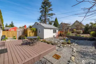 Deck and back yard space