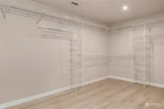 Primary massive walk-in closet