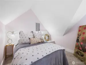 The loft sleeping space of the second bedroom.