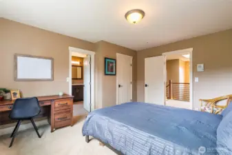 2nd bedroom with door leading to Jack-n-Jill bathroom (3rd bedroom not pictured)