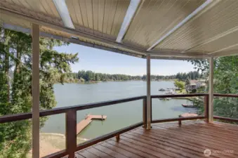 View from the main level deck - There is a covered and an open portion.