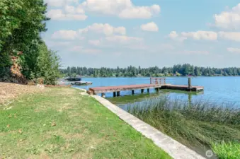 The lake side of the property is stunning. Easy access from the house too.