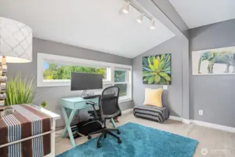 This loft space is a blank slate for you.