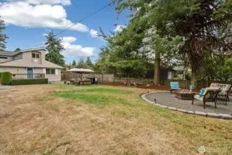 Room for all to play in this private yard.