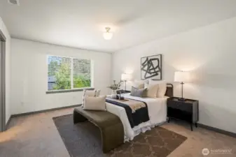 Spacious primary bedroom