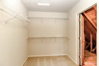 Primary closet