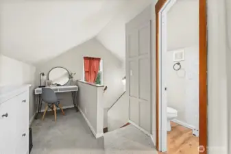 And then to top the upstairs bedroom suite, you can have an office nook and an awesome bathroom as well.