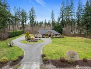 Exuding Timeless Design - Custom 3008 Sq Ft One Level Living is Here! 2 Acres of Level Landscaped Grounds!