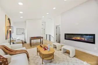 Another view of the flexible living space, ideal for a home gym or guest lounge.