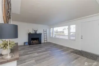 New front door!  And the blinds stay with the home!