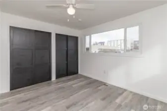 Sellers took extra care in making these cute closets have a farm style look, making it match the home perfectly!