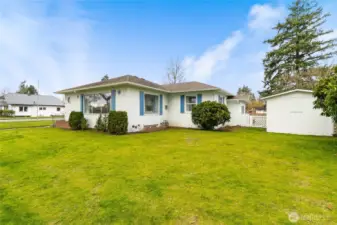 Here is the back of the larger storage building...maybe a playhouse, home business storage or?
