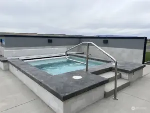 Very nice separate hot tub.