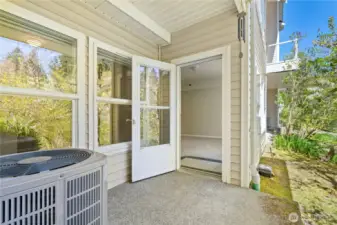 Central A/C and Patio