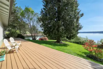 Back deck across entire home.