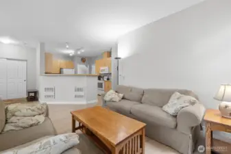 Entertaining is easy with the living room open to the kitchen and dining area.