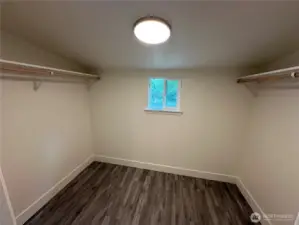 Spacious closet!