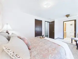 The primary bedroom has a convenient 3/4 en suite.