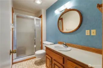 Lower level 3/4 bathroom