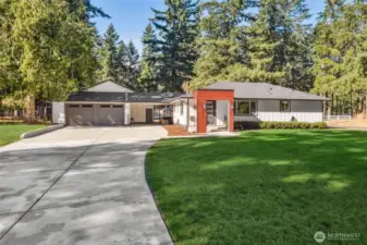 Beautifully updated with Northwest Contemporary touches on its estate-style setting of almost 2.5 acres!