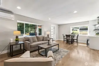 Open concept with sleek lines and warm details!