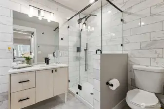 - Including large step-in shower