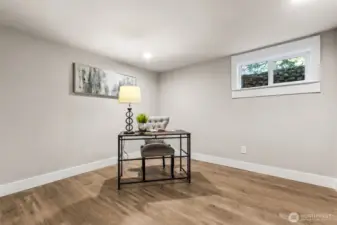 Lower level den/office space ... or work out room?