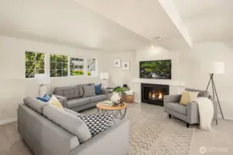 Lower level family room.