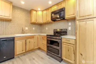 Newer double oven range under a year old.