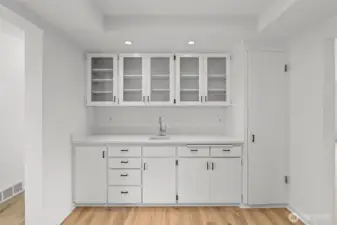 Bar in kitchen.