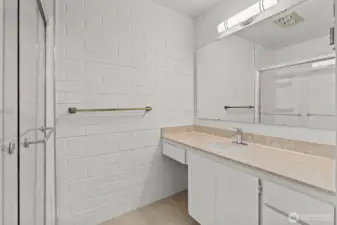3/4 bath attached to 2nd upper floor bedroom.
