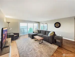 Lots of open space leading to the balcony and the view.
