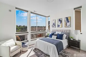 Primary suite-light filled and airy!