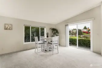 Take in the view from your dining area of the lush waterfalls.