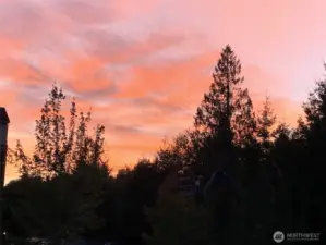 Sunsets from this home are beautiful!