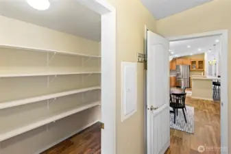 Even more storage with this pantry.