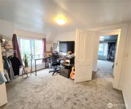Primary closet/office with half bath