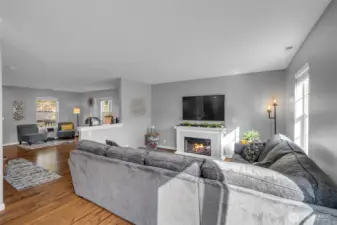 Still able to see both rooms for entertaining.